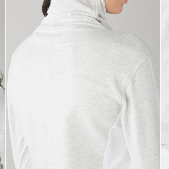 Lululemon On The Double Pullover Sweater Heathered White / Heathered White - Picture 16 of 16